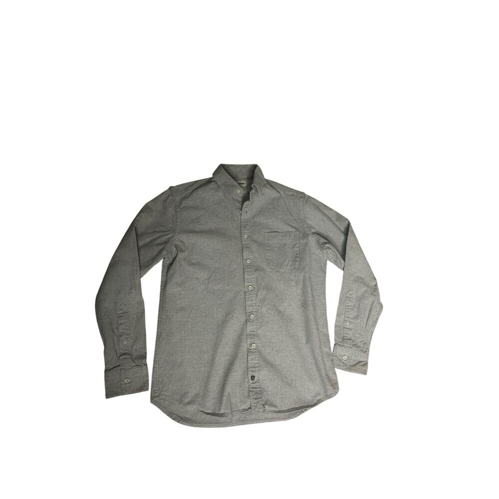 Taylor Stitch Button Down Long Sleeve Shirt  Light Grey Speckled Size 40 Medium